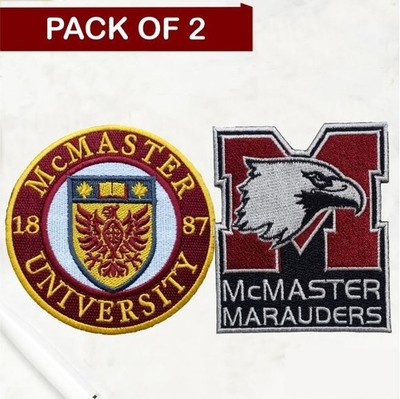McMaster University & McMaster Marauders Logo Iron On Patch - Sew Patch