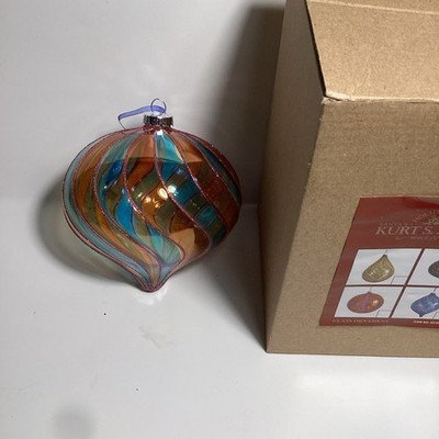 Blown Glass teardrop , Kurt Adler Christmas Ornament Decoration