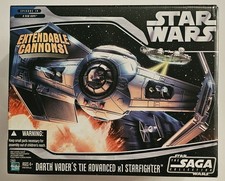STAR WARS THE SAGA COLLECTION DARTH VADER'S TIE ADVANCED X1 STARFIGHTER VEHICLE