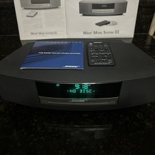 BOSE Wave Music System III AM/FM Radio/CD Player Gray w/Remote Tested