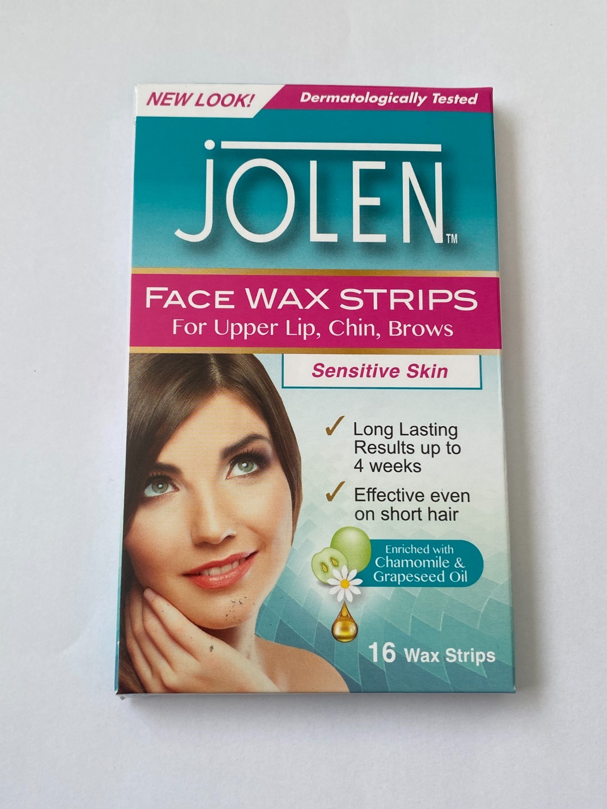 Jolen Face Wax Strips Sensitive Skin 16 Wax Strips