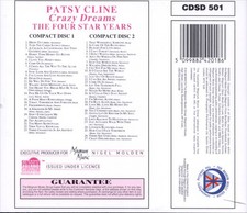 PATSY CLINE CRAZY DREAMS: THE FOUR STAR YEARS NEW CD