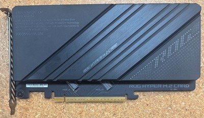ASUS ROG Hyper M.2 Card X16 PCIe 3.0, Supports 2 NVMe M.2, Black