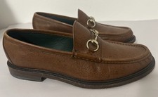 Gucci Horse bit Loafers Light Brown Leather Size 8.5 D - 245792