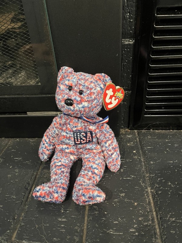 Ty Beanie Baby USA the Bear (USA Exclusive) 8.5" NEW MWMTs Plush Stuffed Toy
