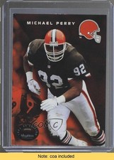 JSA Certified 1993 Skybox Premium Michael Dean Perry #58 COA Auto 1u0