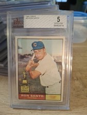 1961 TOPPS RON SANTO ROOKIE BVG 5 REALLY NICE CARD!!. rookie card picture
