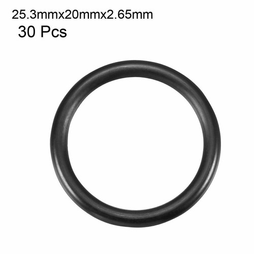 30pz O-ring nero tondo in gomma nitrilica butadiene NBR 20mm x 2,65mm larghezza - Foto 3 di 4