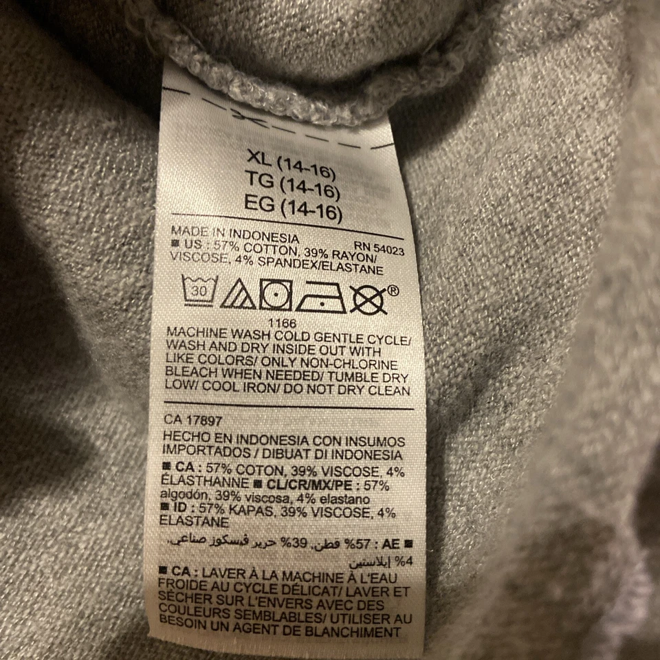 Suéter Recortado con Botones Gris Niñas Azul Marino Antiguo XL (14-16) Foto 4 de 4