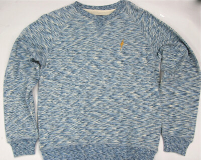 Lightning Bolt Surf Long Sleeve Crew Neck Sweatshirt Azure Blue Lightning Bolt