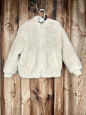 Zara Toddler Girl s Sherpa Full Zip Jacket Coat Light Beige Size 4-5 Years