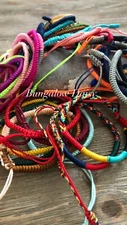 Tibetan Buddhist Handmade Bracelet Lucky Knot Multi Color Red String Rope Knots