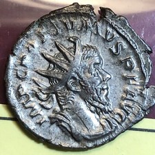 Posthumous Antoninianus, 259-268 A.D. Rome, Billon, Reverse Virtus
