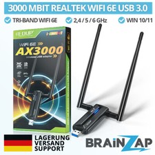 3000 Mbps USB 3.0 Tri/Dual-Band WIFI 6E WLAN Stick Adapter 802.11ax 2,4/5,8G/6G 