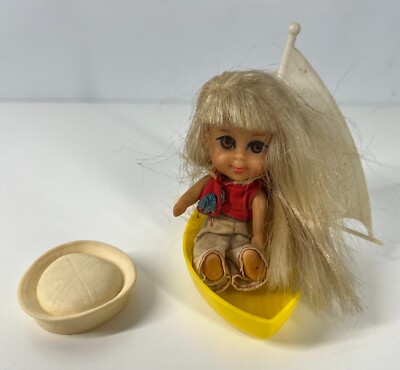Vintage 1960's Liddle Kiddles Lola Liddle Sailor Doll with Boat | eBay