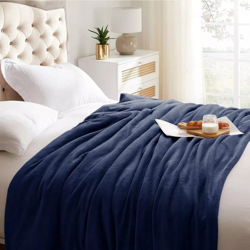 Super Soft Fleece Blanket Sofa Bed Throw Large Faux Fur Reversible Travel Throw - Picture 55 of 90