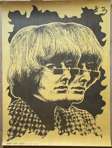 Vintage 1987 ROGER McGUINN The Byrds poster / S. Magee (Expo 3000) Psychedelic - Picture 7 of 8