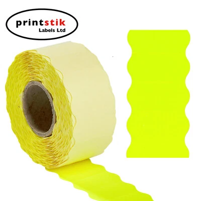 OWN PREIS WAFFENETIKETTEN, 45.000 26 X 12 mm FLUORESZIEREND GELB PERMANENT, DANRO CT4 PUMA