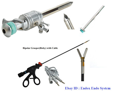 Laparoscopy 10mm Trocar Cannula Roby Bipolar Cable Reducer Lap Instruments 4Pc