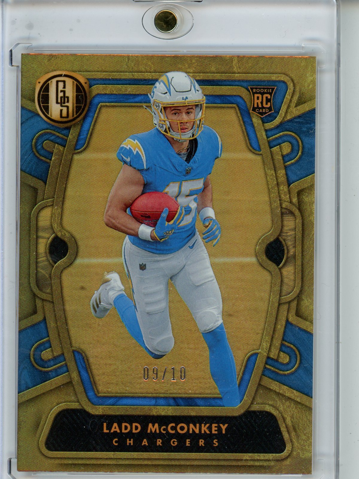 2024 Panini Gold Standard #127 Ladd McConkey Sapphire #9/10 SSP