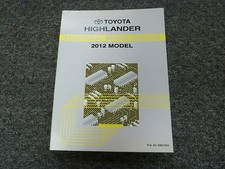 2012 Toyota Highlander Electrical Wiring Diagram Manual SE Limited V6