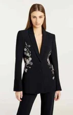 $695 CINQ A SEPT IVY GARDEN CHEYENNE CRYSTAL JEWELED BLAZER SZ 6 NWT