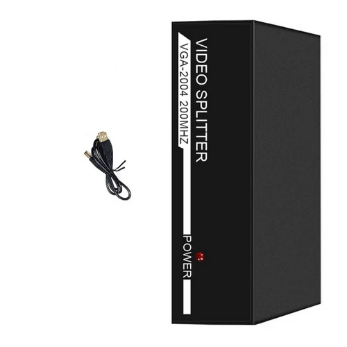 DC 5V 1A 4 Port VGA Splitter 1 in 4 out VGA Video HD 200MHz Support 720P/1080P