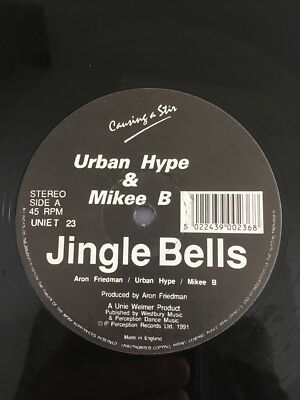 DJ Mikee B / Urban Hype - Jingle Bells 12'' Vinyl 1991 NM Hardcore Xmas !