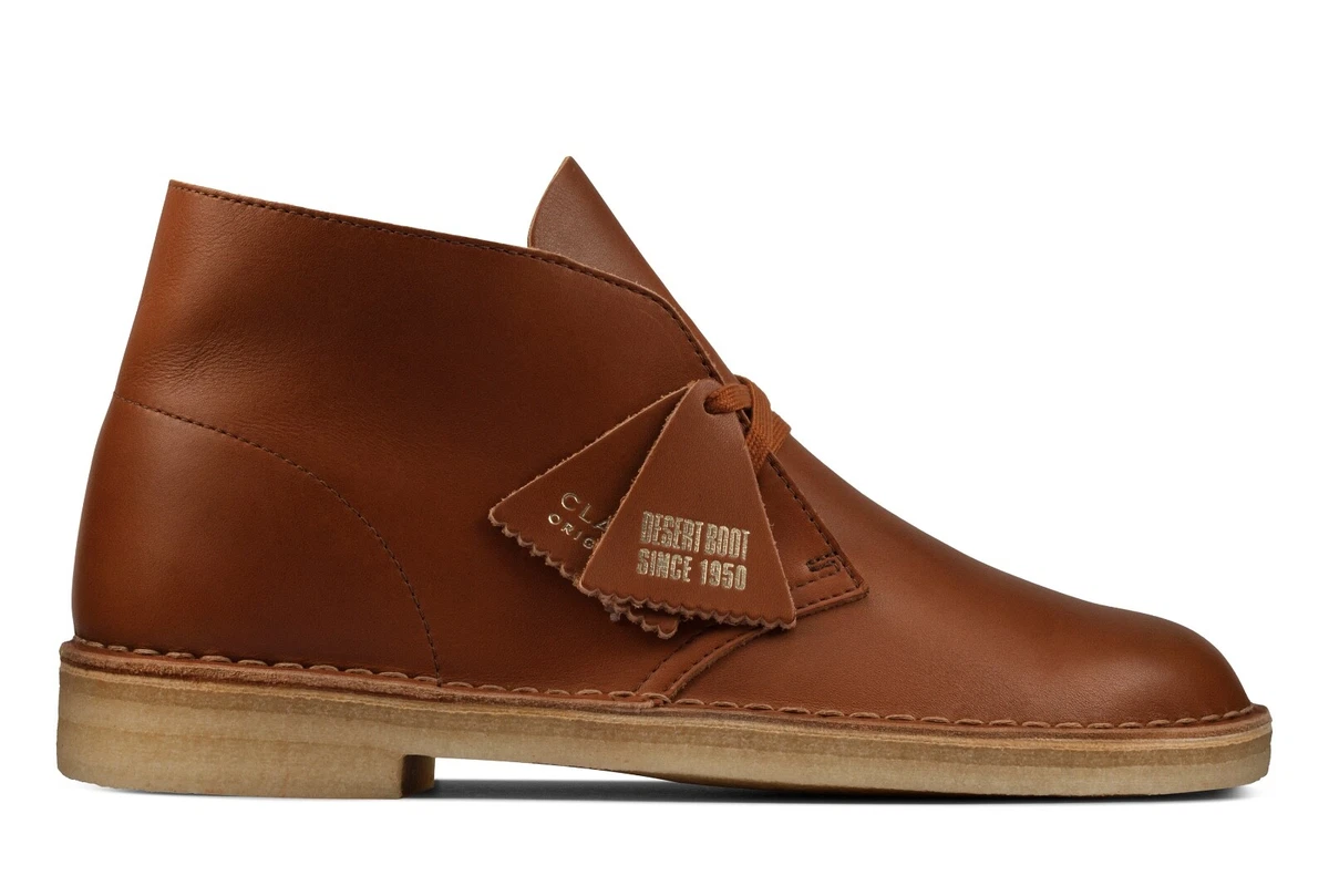 Clarks Originals Men s Desert Boots Dark Tan Leather 26162422 eBay