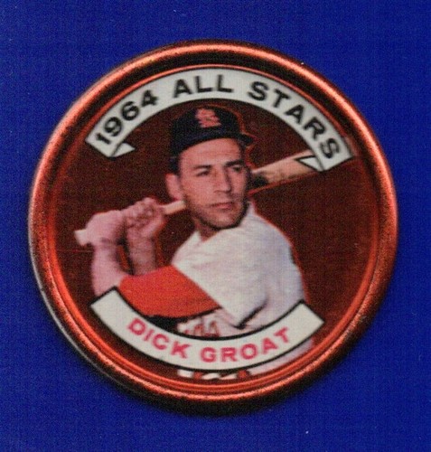 DICK GROAT 1964 TOPPS COINS #147 SEHR WENIG ROST KEINE DELLEN