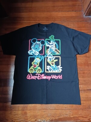 Mickey, Pluto, Donald and Goofy - glow in the dark character t-shirt