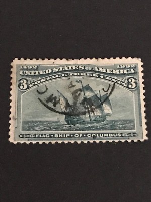 Scott #232 Used-3c Flagship-1893-US Choice Of 1 Stamp | eBay