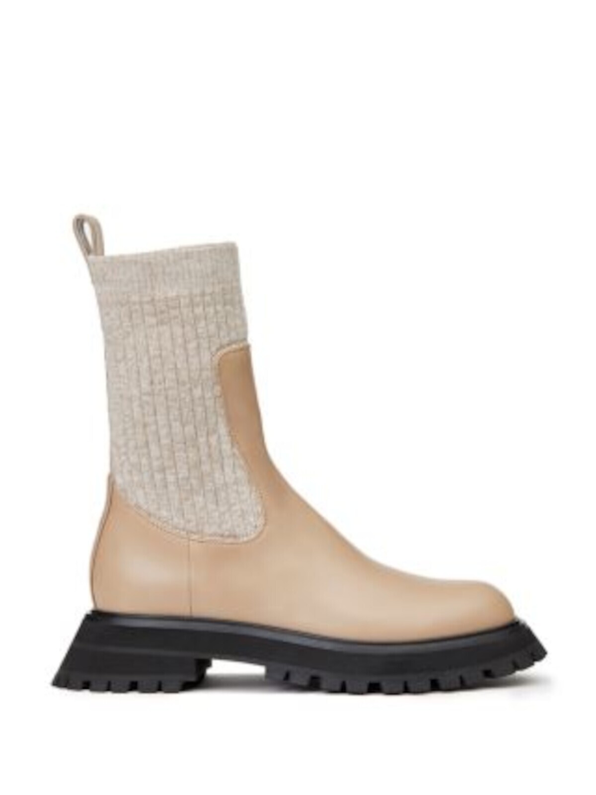 Женские бежевые ботинки LAFAYETTE 148 NEW YORK с круглым носком Clarence Pull Tab 385 61990₽