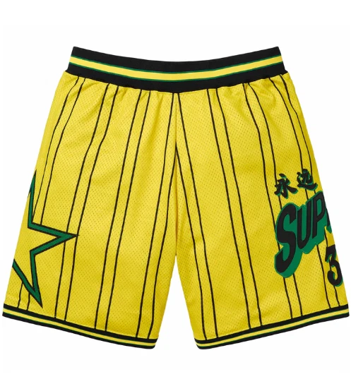 Supreme Star Basketball Short Jaune Taille Moyenne à la Main. Livraison rapide épuisée
