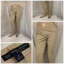 Brooks Brothers Natalie Fit Pants Sz 4 Tan Cotton Stretch Straight YGI U1-282