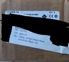 Siemon CAT5E, 24 Port Patch Panel, Universal, Black 1U