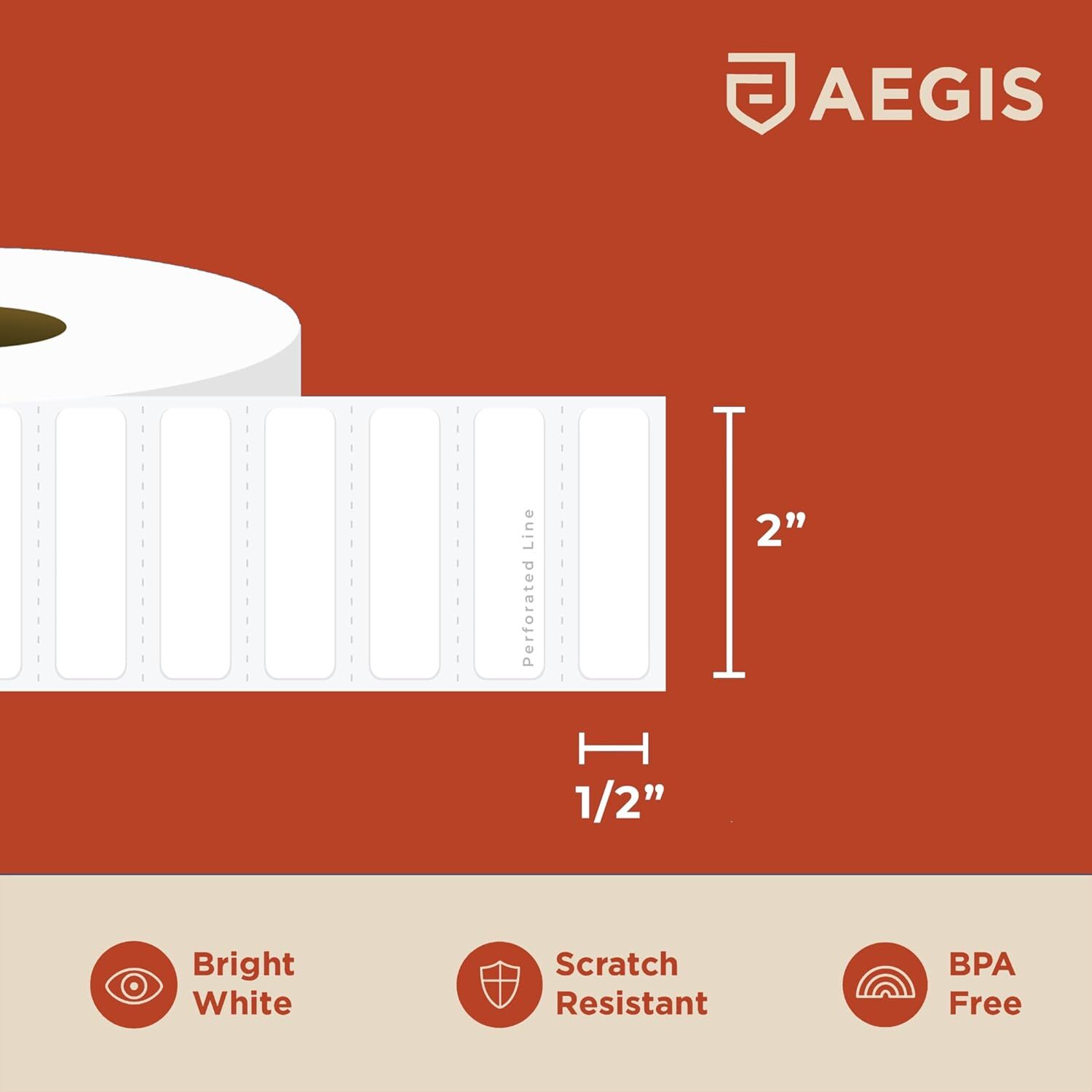 2x0.5 Inch Direct Thermal Labels for Barcodes Address Files Perf