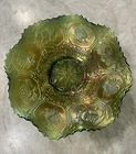 Vintage Fenton Dragon & Lotus Carnival Glass Marigold 8in Scalloped Ruffled Bowl