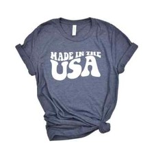 Simply Sage Market Women's Made In The USA Wavy Short Sleeve Graphic Tee Small