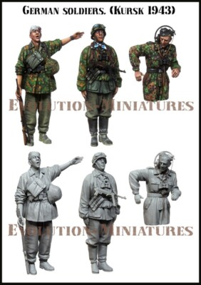 EVOLUTION MINIATURES 1:35 SET EM-35228 GERMAN SOLIDIERS, KURS 1943  (3 FIGURES)