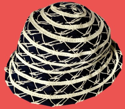 Daniele Meucci Bucket Style Sun Hat Women’s Made In Italy Daniele Meucci Paper Straw Cotton Bucket Hat Made In Italy  main image 3