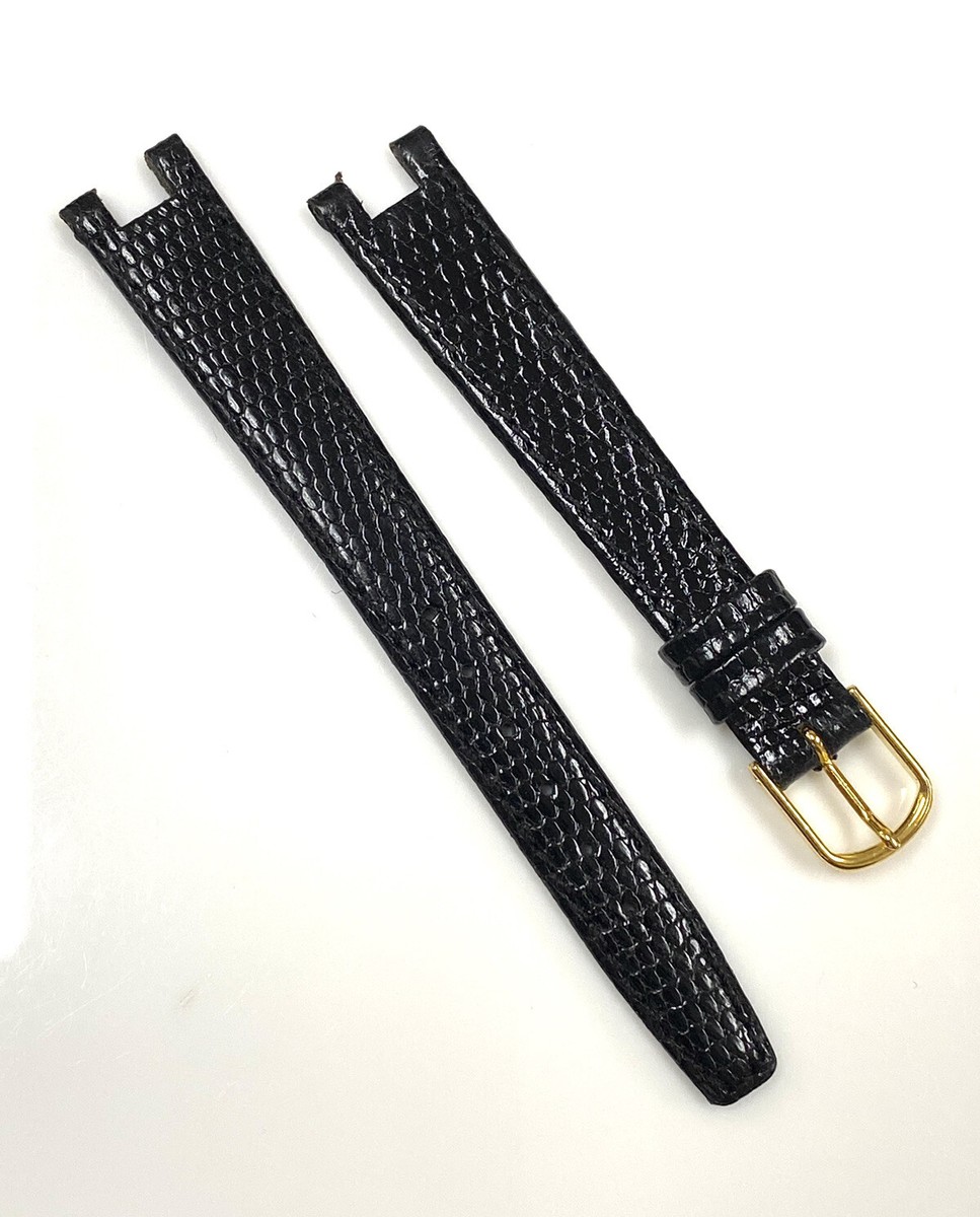 Genuine Gucci 4500L 13mm x 10mm Black Lizard Leather Watch Genuine Gucci 4500L 13mm x 10mm Black Lizard Leather Watch