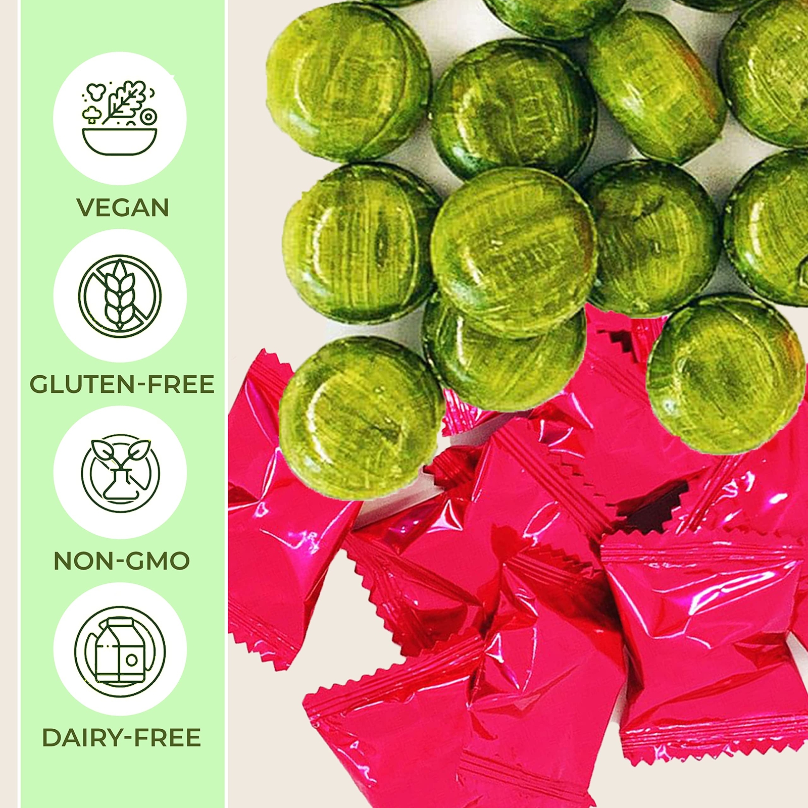 Benifuuki Japanese Green Tea Candy Bundle (30 Pack) ? Vegan and Single Origin