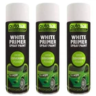 AutoTek White Primer Multi-Purpose Aerosol Spray Paint 500ml x3