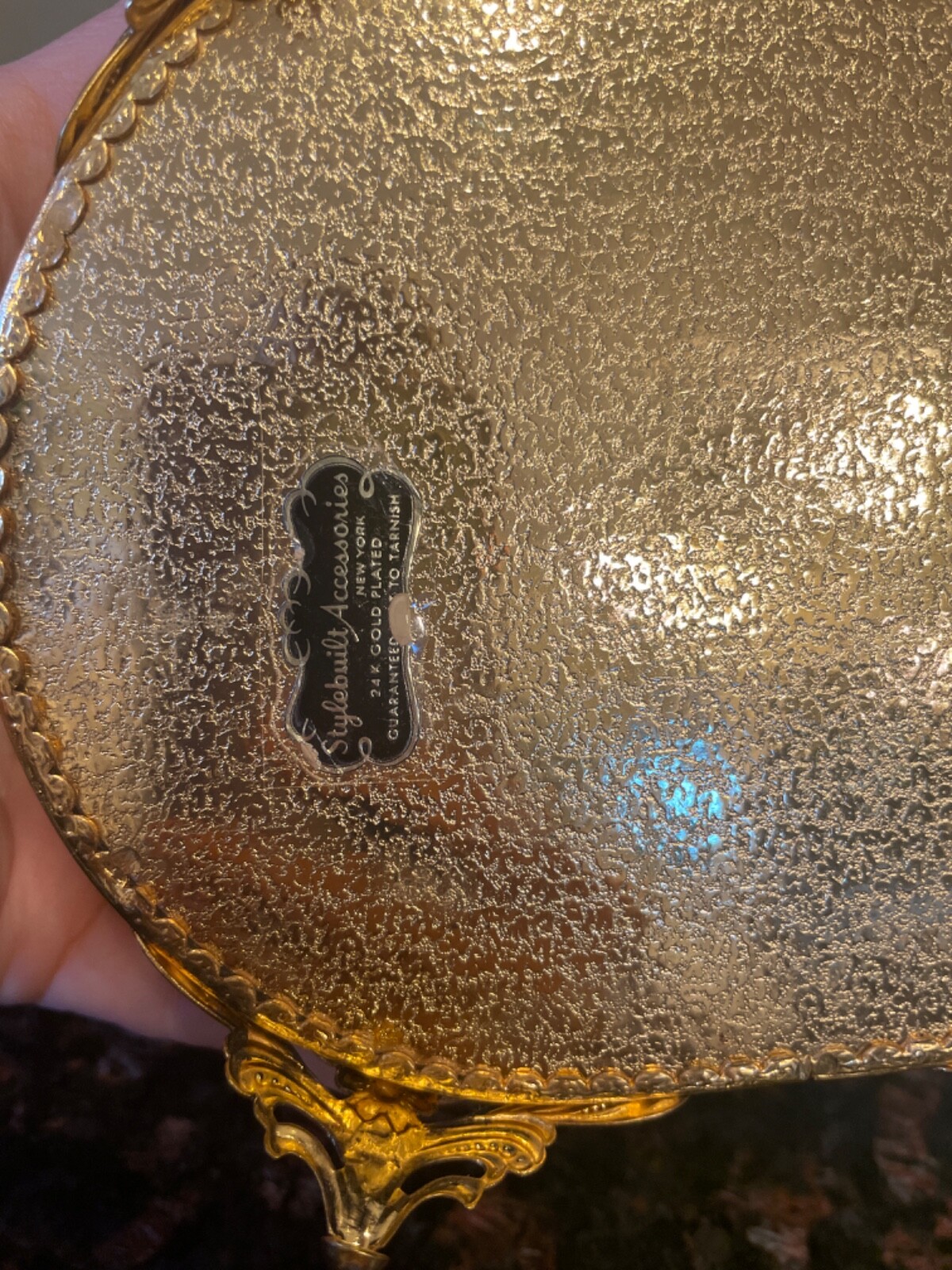 VTG HOLLYWOOD REGENCY Gold stylebuilt accessories BEVELED CASKET Jewelry Box eBay