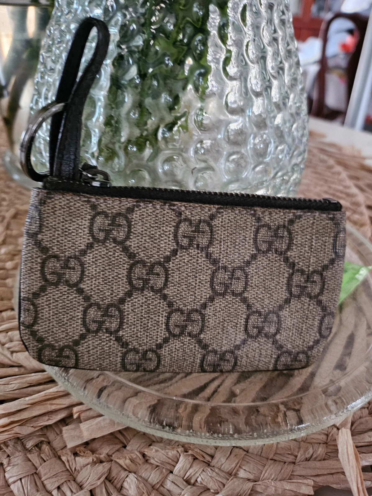 Porte clés/porte monnaie GUCCI GG SUPREME MONOGRAMME SIGNATURE EXCELLENT ÉTAT