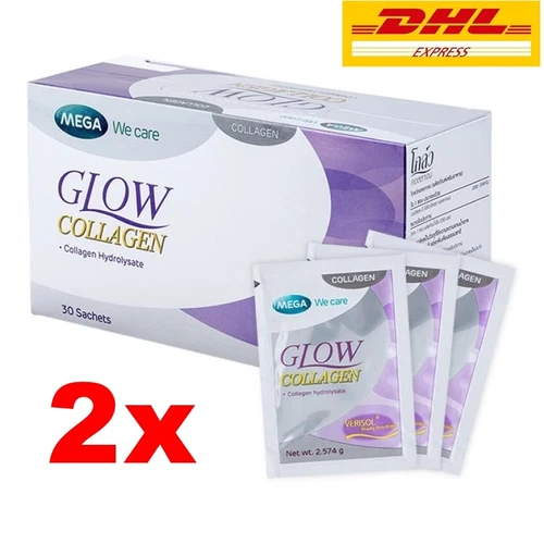 2x Mega We Care Glow Collagen Whitening Reduce Wrinkles Freckles Supplements