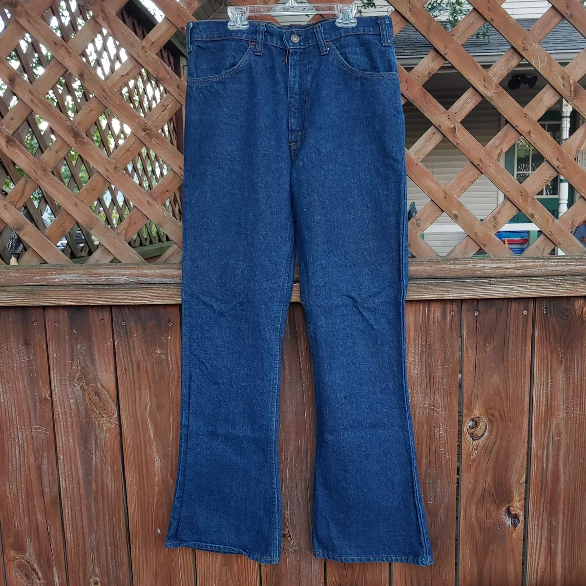 70s Vtg Mens Levis 646 Flare Jeans 33 Bell Bottoms Orange Tab