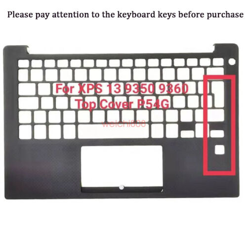Laptop UK Version Keyboard Bezel For Dell XPS 13 9350 9360 With fingerprint hole - Picture 1 of 3