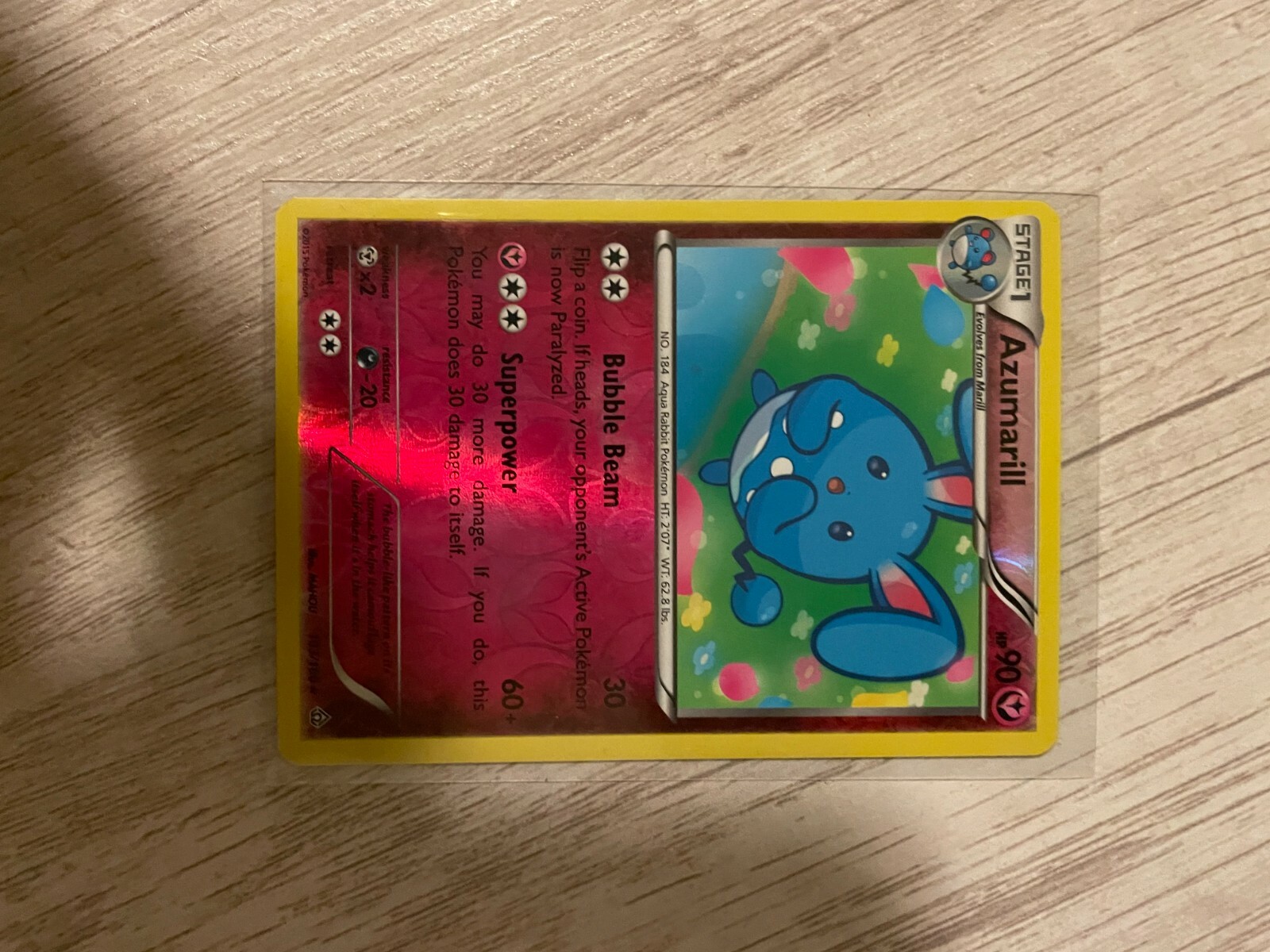 Pokemon Card AZUMARILL XY Primal Clash 103/160 Reverse Holo Rare NM Condition